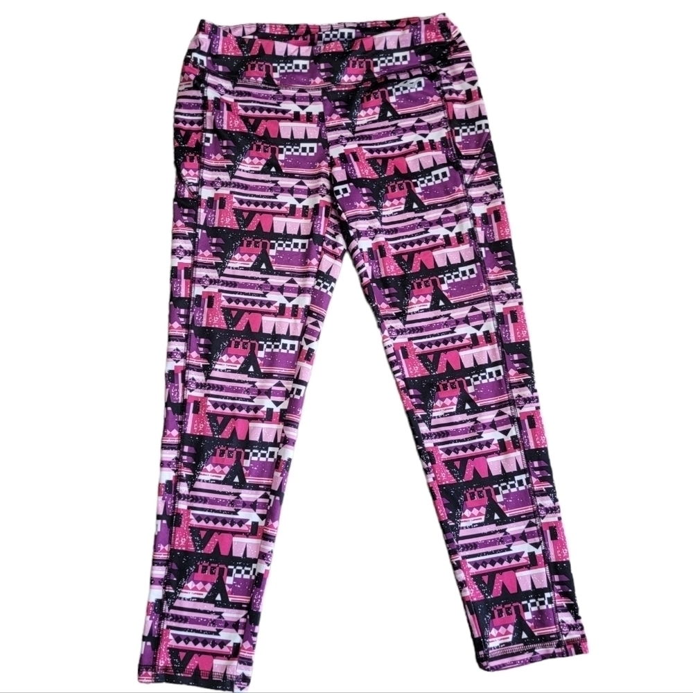 Everlast Workout Leggings size large (14) Women's Muti- Colored RN 15099